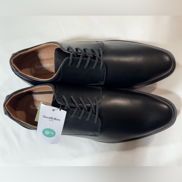 GOODFELLOW & CO. Men's Black faux Leather Oxfords size 9.5 - Picture 2 of 7